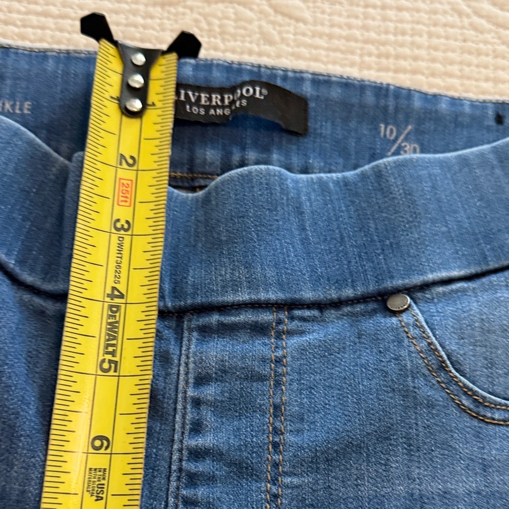 Liverpool Women’s High Rise Ankle Blue Denim Pull-On Skinny Jeans 10/30 - Picture 9 of 9